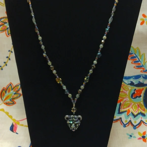 💖(2 for $20)Handmade beaded natural stone necklace - Picture 1 of 6